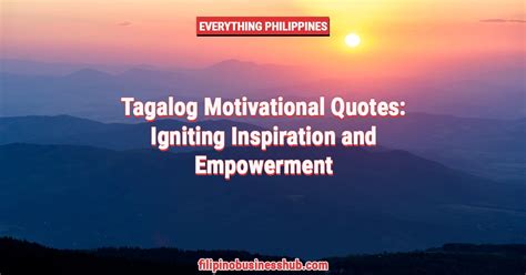 Empowerment in Tagalog: A Journey to Self.